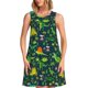 thumbnail image 1 of Balery Dinosaurs Vestidos de verano para mujer con estampado: vestido holgado sin mangas, vestido playero informal y cómodo para días calurosos., 1 of 7