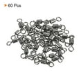 thumbnail image 3 of Uxcell 3 Way Swivel 73lb Copper Fishing Cross Line T Turn Terminal Tackle Black 60 Pack, 3 of 7
