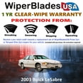 thumbnail image 2 of 2003 Buick LeSabre Beam Wiper Blades Wipers w/1yr Warranty (Set of 2), 2 of 5