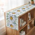 thumbnail image 6 of Table Runners 36 Inches Long Dress Scarves, Daisy Farmhouse Kitchen Table Runner, Short Coffee Tablerunners, Spring Floral Grey Plaid Eucalyptus Leaves 13x36 Inch, 6 of 9