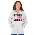 thumbnail image 5 of Stronger Than Breast Cancer Warrior Zip Hoodie Sweatshirt Women Brisco Brands M, 5 of 6