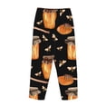 thumbnail image 5 of Disketp Bee And Honey Print Women'S Comfy Pajama Pants Casual Drawstring Palazzo Lounge Wide Leg Pants, 5 of 9