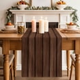 thumbnail image 2 of Table Runner 48 Inches Long for Kitchen Dining, Dark Brown Wooden Dresser Scarf Farmhouse, Dining Table Decorations for Wedding/Parties, Vintage Western Country Wooden Board 13 x 48 In, 2 of 8