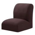 thumbnail image 4 of Fundas elásticas para sillas de comedor, fundas clásicas lisas para sillas, protectores de sillas café, 4 of 9
