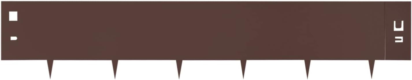 5PCS Steel Landscape Edging, 39 x 5 Inch Lawn Edging and Landscape Border 16.25 ft Length Flexible Metal Landscape Edging for Garden Yard, Brown (Brown, 39 x 5 Inch)