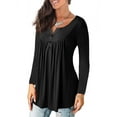 thumbnail image 5 of FOLUNSI Womens Plus Size Tunic Tops Long Sleeve Casual Floral Henley Shirts M-4XL, 5 of 7