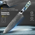 thumbnail image 4 of 8" Chef Knife VG10 67 Layers Damascus Steel Kitchen Knife Abalone Handle Sharp Damascus Knife Practical Kitchen Cutting Tool, 4 of 7