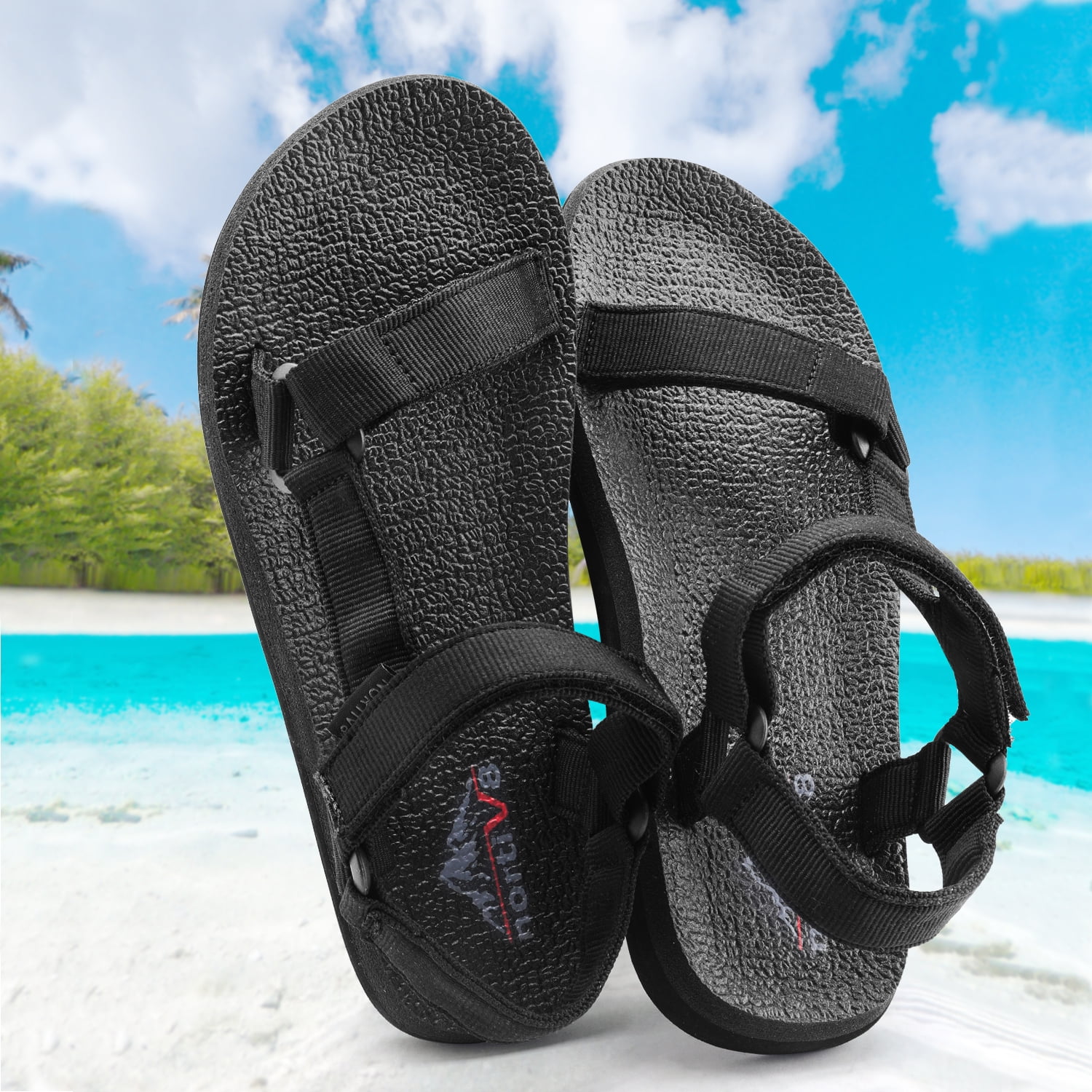 NORTIV 8 Men's Open Toe Sports Sandals Lightweight Summer Outdoor Walking Sandals 