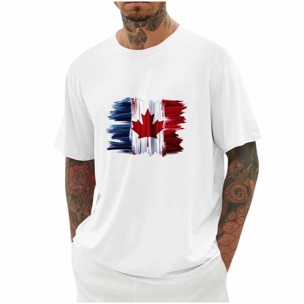 Camisetas de Manga Larga para Hombre Algodón Impresión Cuello Redondo Blusas de Moda Casual