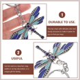 thumbnail image 4 of HUGFEGWE Womens Backpack Purse Dragonfly Keychain Animal Keychain Rhinestone Handbag Key Chain Sparkling Backpack Charm Car Key Chain for Women Womens Wallet CJ25311-1673, 4 of 9