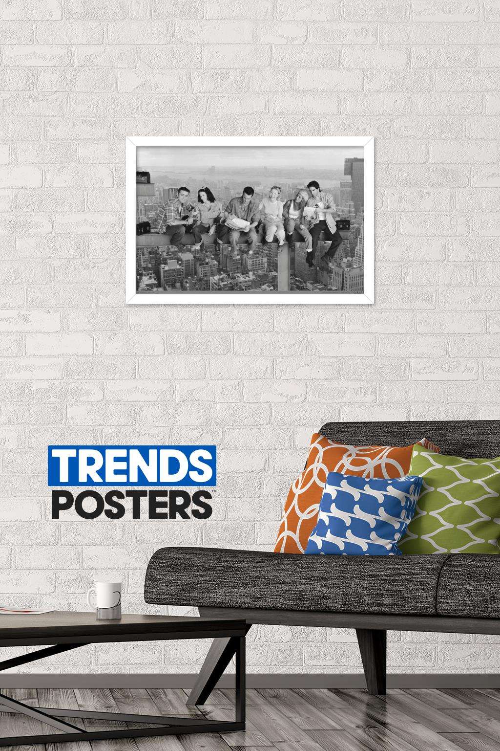 Friends - Posed Wall Poster, 14.725" x 22.375", Framed