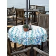 thumbnail image 2 of Outdoor Tablecloths with Umbrella Hole & Zipper, Blue Round Tablecloth 54 Inch, Polka Dots Watercolor Abstract Art Waterproof Table Cloth, Patio/Pool/Picnic Table Covers, 2 of 8