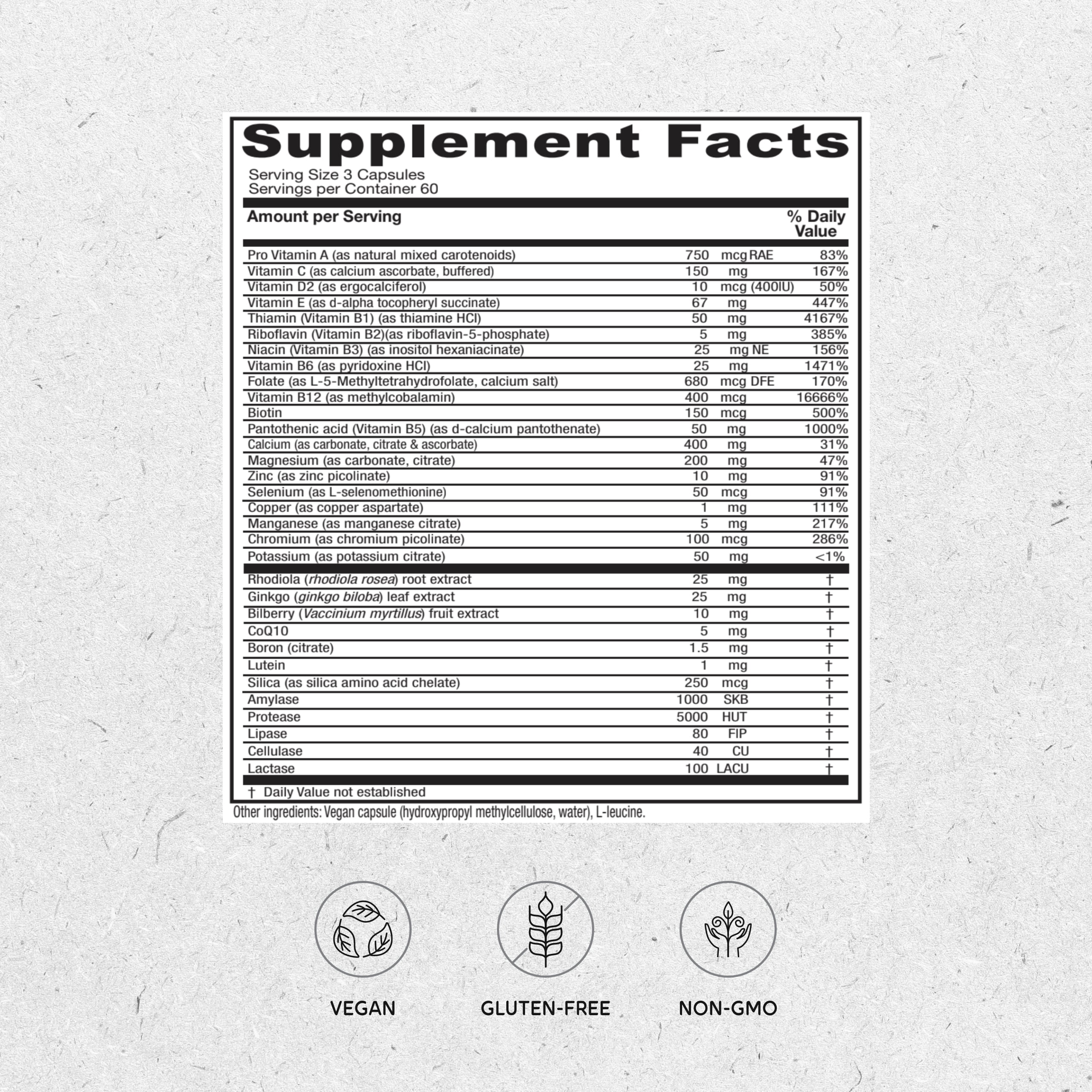 Vitanica, Senior Symmetry, 65 Years and Up Multivitamins and Minerals, Vegan, 180 Capsules