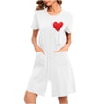 thumbnail image 2 of Ailaofu Zip Up Robes for Women Short Sleeves Zipper House Coat Short Bathrobes Lightweight Nightgown with Pockets, 2 of 6