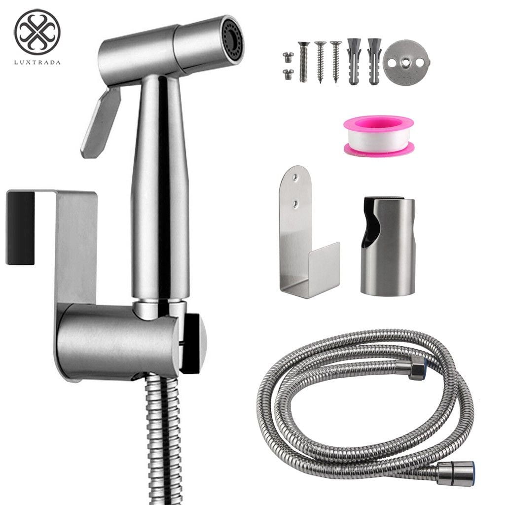 Handheld Toilet Bidet Spray Shower Head Shattaf  Hand held Hose Adapter Bathroom 