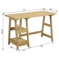 thumbnail image 4 of Scranton & Co Trestle Desk - Light Oak, 4 of 5