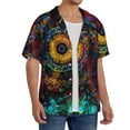 thumbnail image 2 of Goofa Mandala Colorful Printed Men's Casual Short-sleeved Shirt,Lightweight Breathable Button-down,Summer Casual men's top,Versatile Fashion shirt-Large, 2 of 7