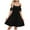 Black, variant on gakvbuo Summer Dresses For Women 2024 Vacation Trendy Beach Dresses Fashion Women's Round Neck Casual Solid Color Pocket Short-sleeved Knee-length Mini Skirt