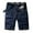 Mens Shorts Blue, variant on Cargo Pants for Men with Pockets Slim-Fit Straight Leg Mid Waisted Casual Solid Color Comfort Outdoor Hiking Fishing Bermuda Short