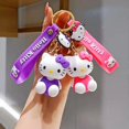 thumbnail image 2 of Llavero Kawaii Sanrio Hello Kitty para mujer, muñeco de dibujos animados de Pvc, llavero de goma suave para coche, colgante para bolso, regalo para niña Fivean unisex, 2 of 2
