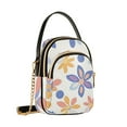 thumbnail image 7 of FORMRS Crossbody Bag for Women Quilted Travel Shoulder Cell Phone Purse with Chain Strap Handbag, Blue Retro Flower, 7 of 7