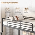 thumbnail image 5 of SogesPower Twin Over Full Bunk Bed Metal Bed Frame, Heavy Duty Sturdy Bed Frame with Safety Rails for Teens and Adults, Black, 5 of 10