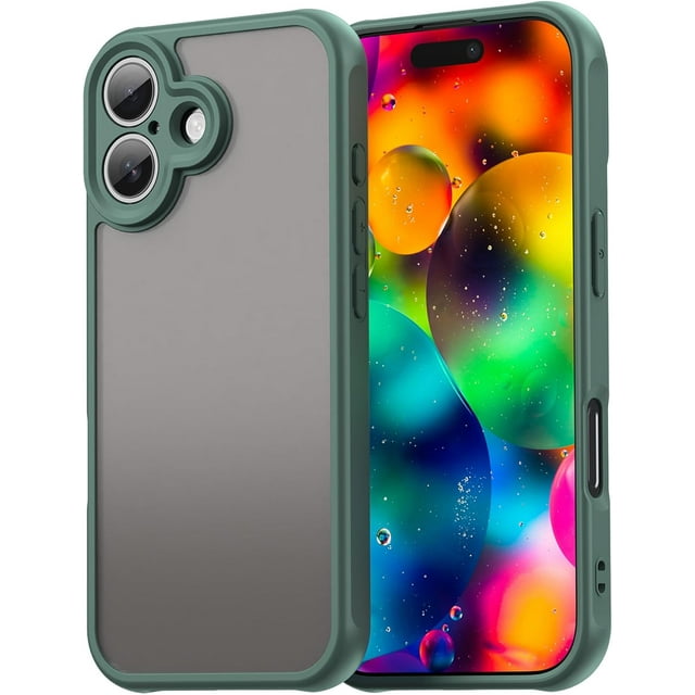 YISITIAN Ultra Thin Case for Phone 17 Case, Military Grade Protective Cover with Frosted Translucent Back and Soft TPU Bumper, Slim Matte Shell for Active Users and Outdoor Protection AZ1014-3158