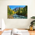 thumbnail image 3 of Elephant Stock Mountain With River Wall Art - Horizontal Canvas Wall Art - Living Room Wall Decor - Nature Canvas - Green And Beige Decor - 12" x 8", 3 of 8