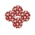thumbnail image 7 of 13 Inch Round Placemats Set of 4, Funny Santa Claus Non Slip Heat Insulation PP Table Mats, Red Christmas Snowflake Xmas Tree Washable Place Mats for Kitchen Dining Party Table Decor, 7 of 7