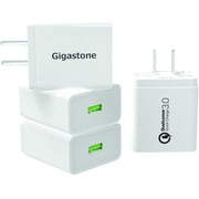 Gigastone USB 18W Fast Charge Wall Charger with Qualcomm Quick Charge 3.0 - White, 4 Pack