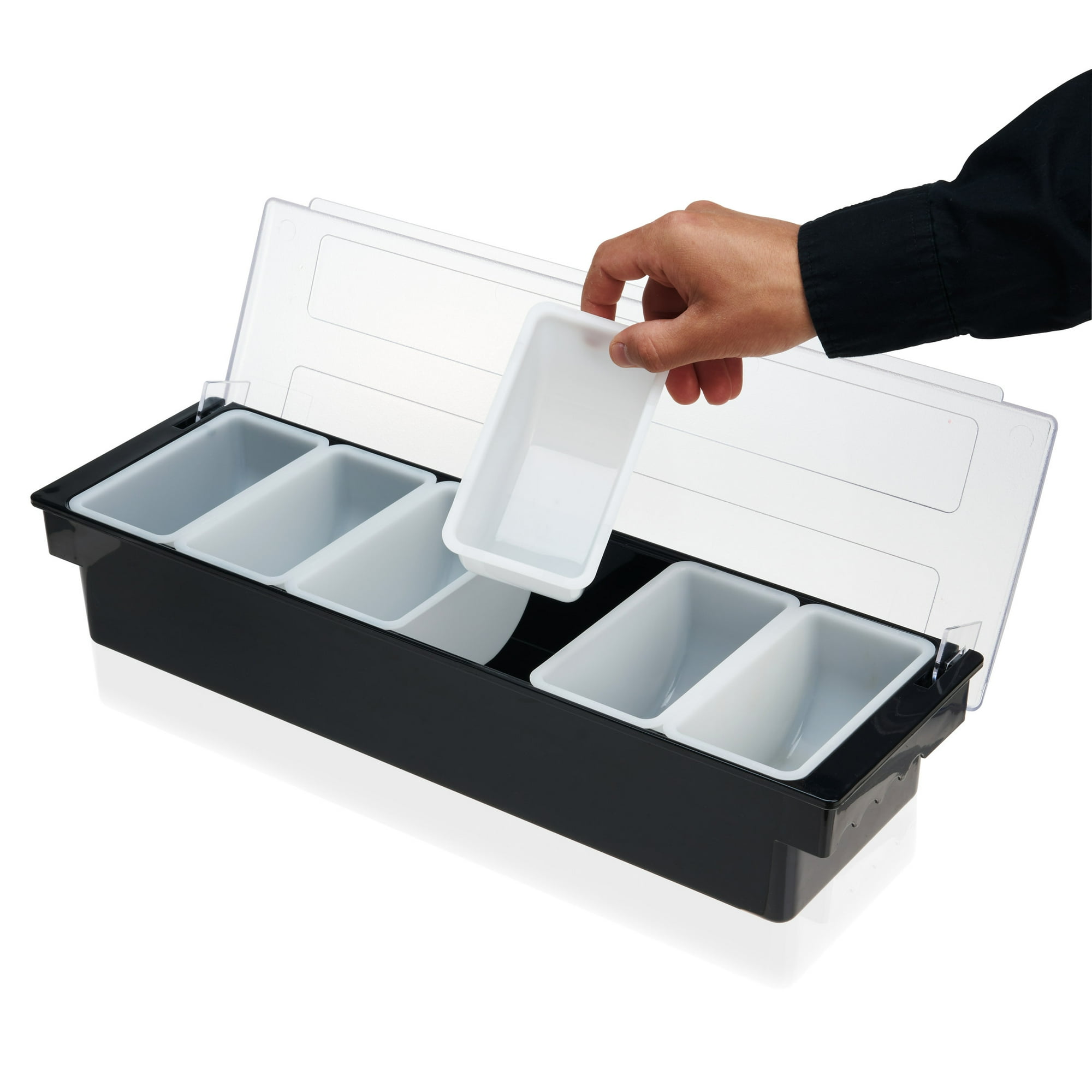 Garnish Caddy, Plastic Bar Caddy with Lid
