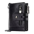 thumbnail image 3 of Mens Wallet Cowhide Leather Wallet Credit Card Holder RFID Bifold Black, 3 of 8