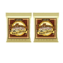 2 PACK Ernie Ball 2008 80/20 Bronze Rock & Blues Acoustic Guitar Strings 10 - 52