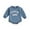 Blue, variant on Hwmodou Baby Bodysuits Girls Cotton Blend Long Sleeve Letter Embroider Pullover Romper Sweatshirt Bodysuits Fall Winter Soft Baby Onesies,0-3M