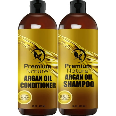 Argan Oil Shampoo and Conditioner Set - Sulfate Free All Natural Hair Repair Treatment Clarifying Volumizing & Moisturizing Color Safe for Curly & Color Treated Hair Limited Edition 2.0 16 oz
