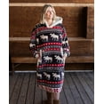 thumbnail image 2 of Lazy One Oversized Blanket Hoodie, Comfortable Sleepwear, Oversized Hoodies for Women and Men, One Size Fits All Wearable Blankets (Cabin Fair Isle), 2 of 6