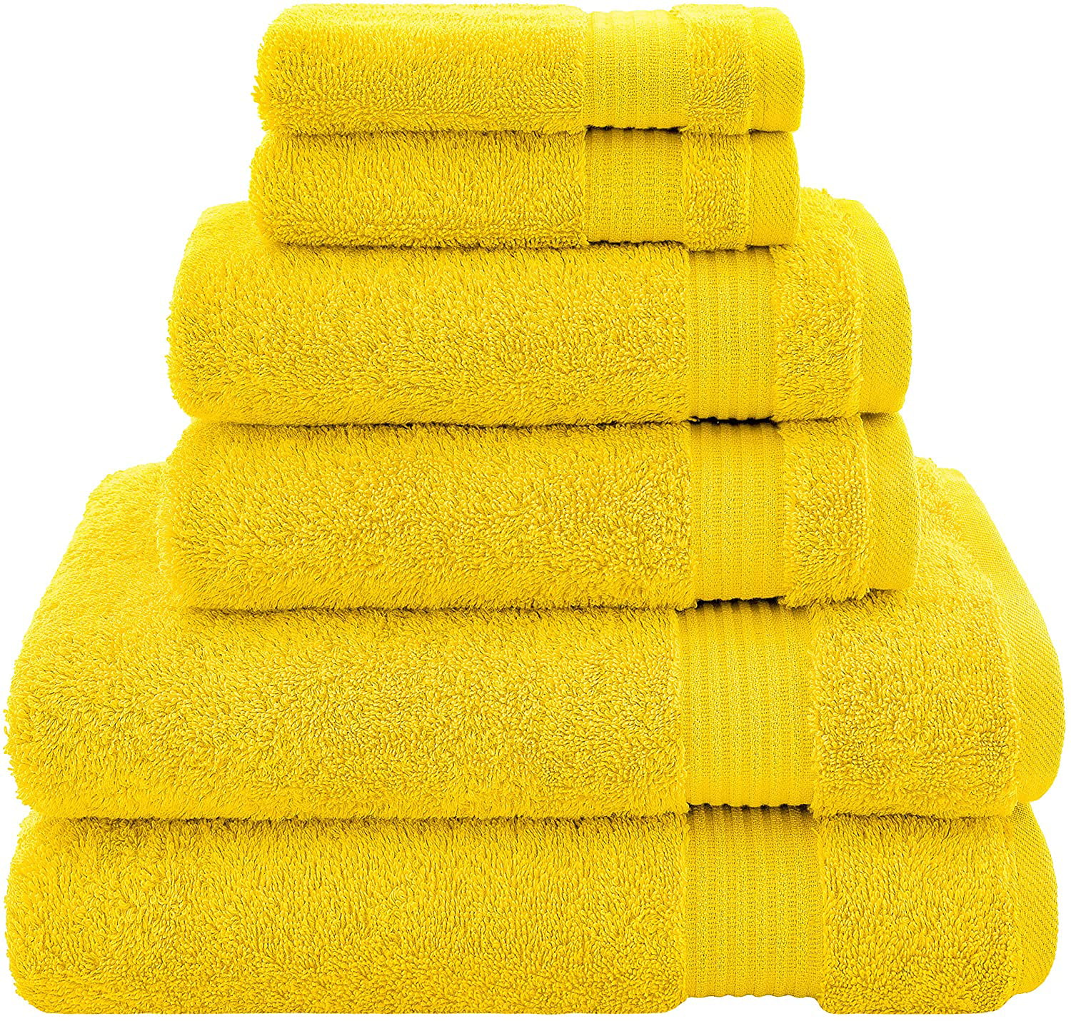 100% Cotton towel soft feel by Homes Paradise Yellow  Colour new Pack of 2 