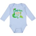 thumbnail image 3 of Inktastic My Nan Loves Me Grandson Dinosaur Boys Long Sleeve Baby Bodysuit, 3 of 5