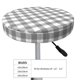 thumbnail image 4 of Balery Gray Checkboard Fundas de asiento para taburete de bar redondo de tela de terciopelo ajustables que protegen de arañazos y manchas para sillas de 14 a 17 pulgadas.-12 inch, 4 of 7