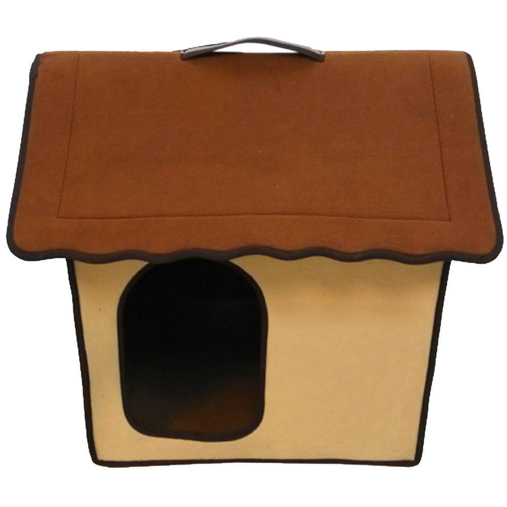 Maison pliante pour animaux de compagnie Penn-Plax avec fermeture éclair en brun