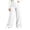 White, variant on cocolona Womens Casual Loose Plus Size Yoga Pants Elastic Waist Straight Wide Leg Workout Pants with Pockets