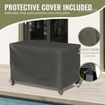 thumbnail image 5 of Gzxs Outdoor Aluminum Kitchen Storage Island, 48 Gallon Freestanding Storage Cabinet Outside Prep Table w/ Adjustable Legs, Protective Cover Included, 37.48"L x 20.31"W x 26.97"H, Gray, 5 of 6