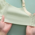 thumbnail image 4 of Women Solid Maternity Open Button Breastfeeding Bra Pulls Up Sag Feeding Comfort Thin, 36, Green, 4 of 5