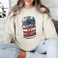 thumbnail image 2 of 4th of July Sweatshirt - Funny USA Flag Beer Can Graphic “Bad Day to Be a Cold Beer” Pullover - Patriotic Drinking Party Shirt, 2 of 7