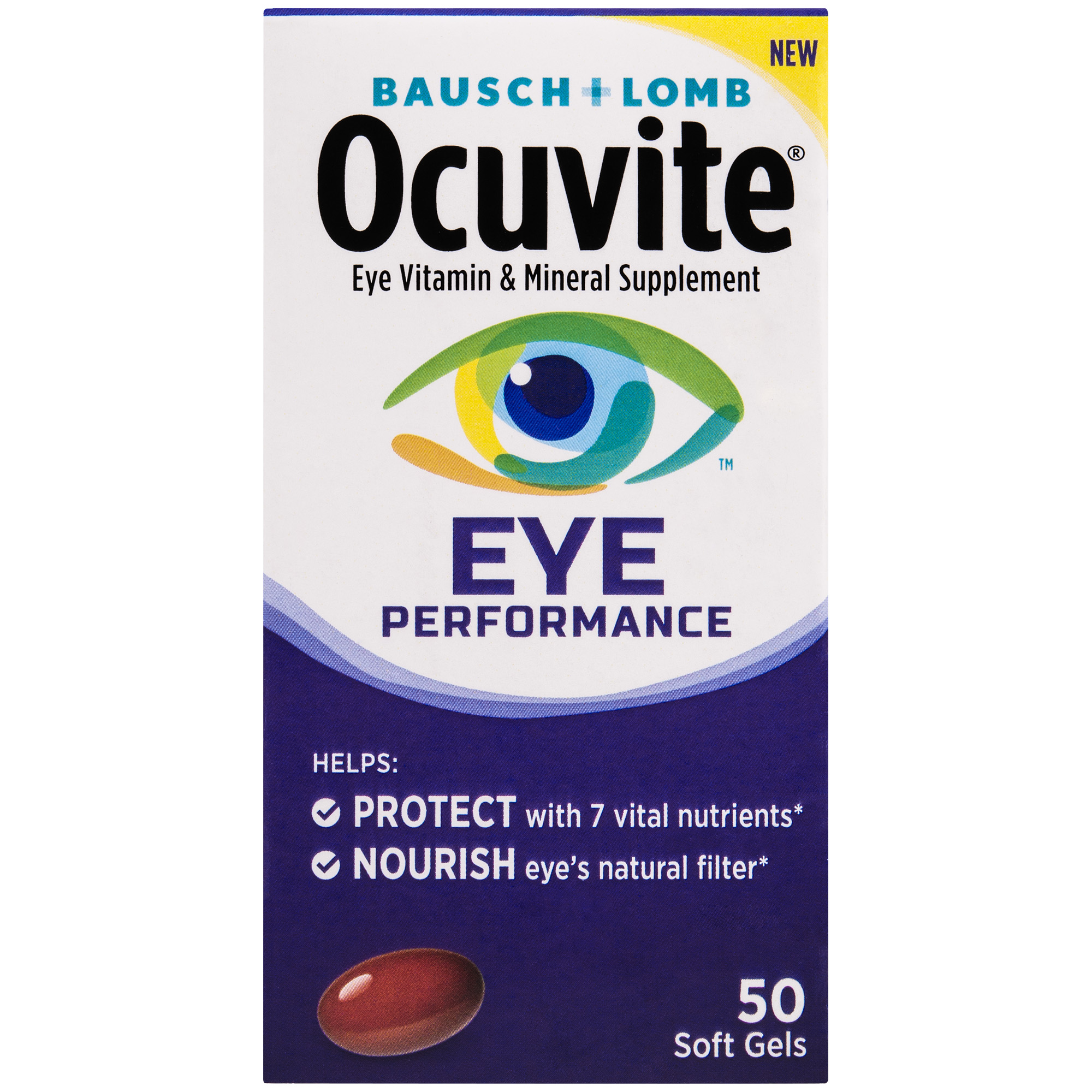 Bausch + Lomb Ocuvite Eye Performance Vitamin & Mineral Supplement Soft