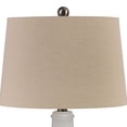 thumbnail image 4 of Ceramic Body Table Lamp with Brushed Details Set of 2 Beige and White - Saltoro Sherpi, 4 of 5