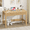 Oak, variant on Fluted Computer Desk with 2 Drawers, 39 Inch Small Computer Desk with Storage, Compact Writing Study Desk for Small Spaces