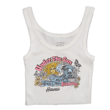 Billabong SALT CRYSTALS Women's Choppy Waters Hawaii Tank Top, US Medium/10