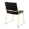 thumbnail image 5 of LumiSource Gold Steel, Black Velvet Dutchess Dining Chair - Set of 2, 5 of 5