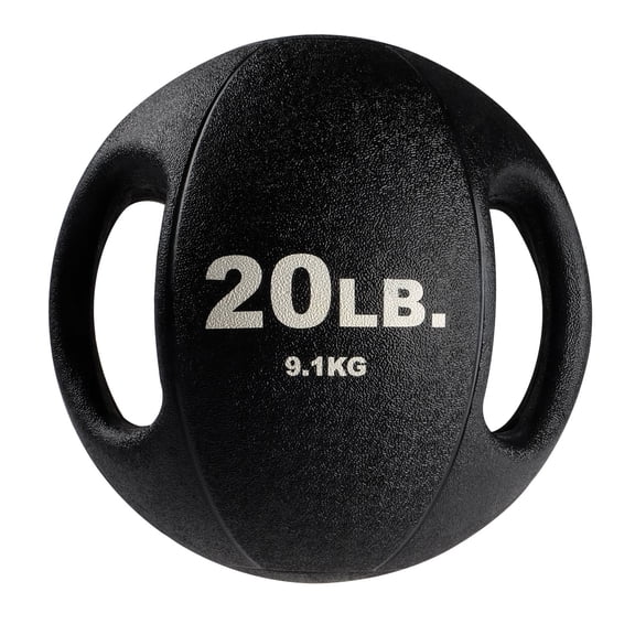 BSTDMB20 20lb BLack Dual Grip Medicine Ball
